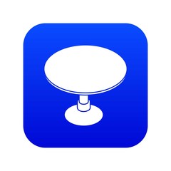 Poster - Round table icon blue vector isolated on white background