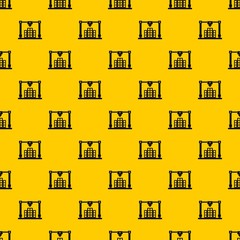 Poster - 3d printer printing layout of building pattern seamless vector repeat geometric yellow for any design