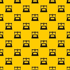 Poster - 3D printer pattern seamless vector repeat geometric yellow for any design