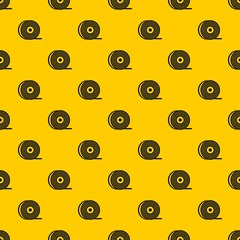 Poster - abs or pla filament coil pattern seamless vector repeat geometric yellow for any design