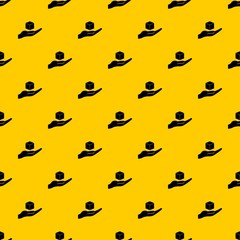 Poster - Cube 3d model pattern seamless vector repeat geometric yellow for any design