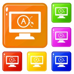 Poster - brand vector computer design icons set collection vector 6 color isolated on white background