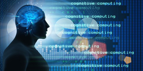 Machine learning and cognitive computing - 3d rendering