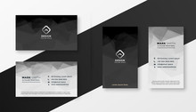 Abstract Black And White Business Card Template