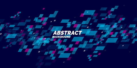Poster - Abstract background with dynamic particles. Vector template