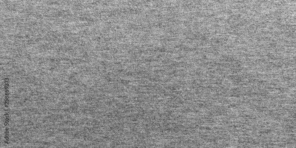Panorama gray fabric texture and background with copy space. - obrazy, fototapety, plakaty 