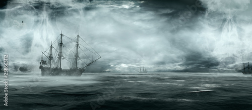 Obraz na plátně Sea of dead ships