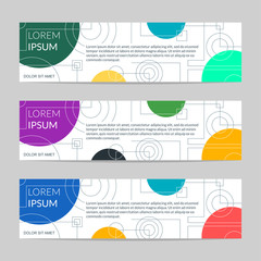 web banner design with abstract background. design template for website, header or footer. business 