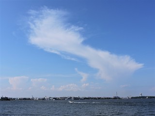 Wall Mural - clouds over the sea