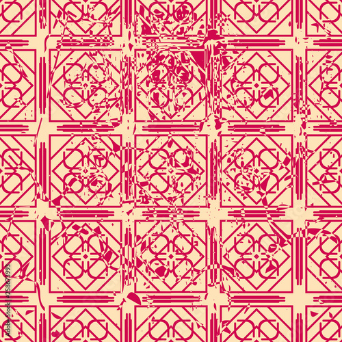 wektorowy-nowozytny-geometryczny-plytka-wzor-z-grunge-skutkiem-streszczenie-art-deco-retro-starodawny-tlo
