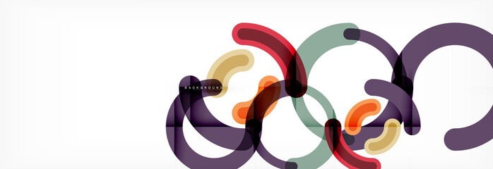 Line design circles abstract background