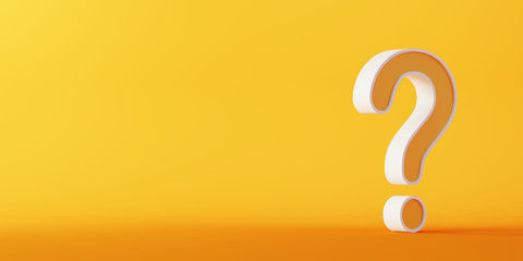 Wall Mural - single question mark, business concepts; original 3d rendering