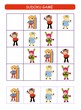 © Maria - Sudoku for kids.  Kids activity sheet. Training logic, educational game. Sudoku game with animals.
