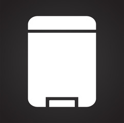 Fototapete - Trash bin icon on background for graphic and web design. Simple vector sign. Internet concept symbol for website button or mobile app.