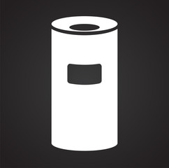 Fototapete - Trash bin icon on background for graphic and web design. Simple vector sign. Internet concept symbol for website button or mobile app.