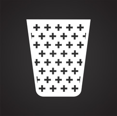 Fototapete - Trash bin icon on background for graphic and web design. Simple vector sign. Internet concept symbol for website button or mobile app.