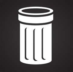 Fototapete - Trash bin icon on background for graphic and web design. Simple vector sign. Internet concept symbol for website button or mobile app.