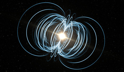 Wall Mural - Magnetar - neutron star with an extremely powerful magnetic field