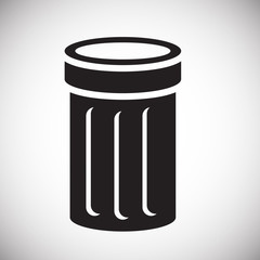 Fototapete - Trash bin icon on background for graphic and web design. Simple vector sign. Internet concept symbol for website button or mobile app.