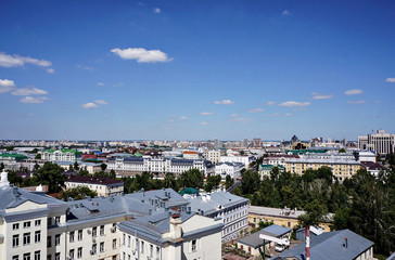 top view of the city