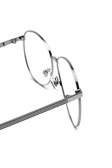 Sticker - Silver frame of flat glasses on white background