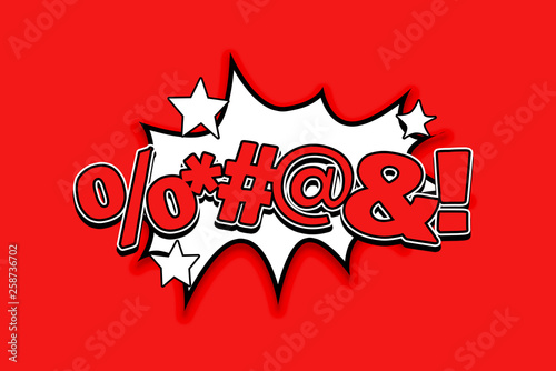 Photo Fluchen Fluch Comic Lettering Symbol