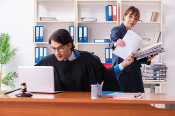 Two lawyers working in the office