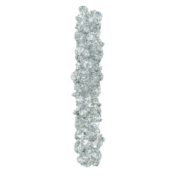Diamond font, letter I from diamonds. 3D rendering