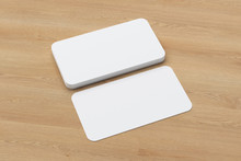 Blank  Business Cards  With Round Corners.