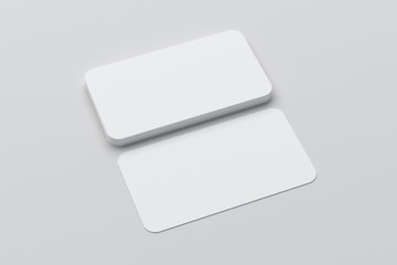 Blank  business cards  with round corners.