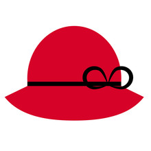Red Hat Flat Illustration On White