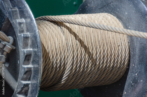 Taut Steel Rusty Cable on Spool - Buy this stock photo and explore ...
