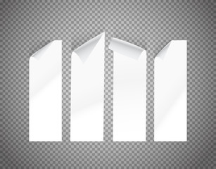 Poster - White paper sheets on transparent background vector illustration