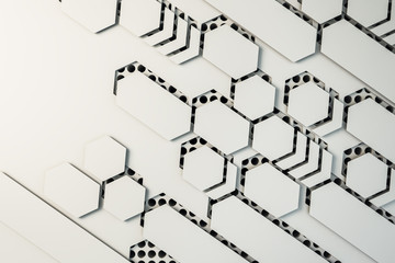 Aufkleber - Creative white mosaic wallpaper