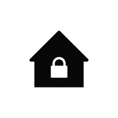 Access, home, lock, security, icon, flat. Element of security for mobile concept and web apps illustration. Thin flat icon for website design and development, app. Vector icon