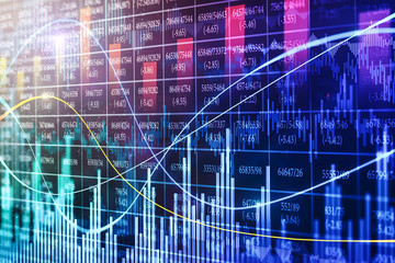 Poster - Abstract forex chart background