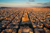 Fototapeta  - Sagrada Familia aerial view