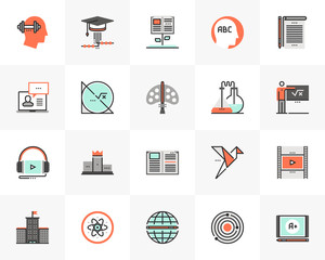 Poster - school education futuro next icons pack