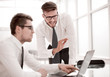 © ASDF - close up. successful employees work on a laptop