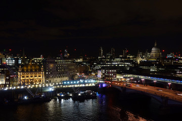 Wall Mural - Night shot from iconic Saint Paul Cathedral in the heart of City of London, United Kingdom