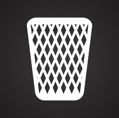 Fototapete - Trash bin icon on background for graphic and web design. Simple vector sign. Internet concept symbol for website button or mobile app.
