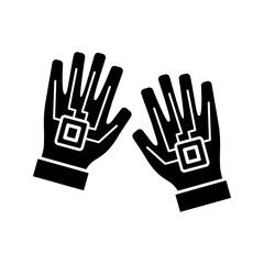 Poster - VR gloves glyph icon