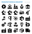 Manufacturing And Industry Vector Icon Set