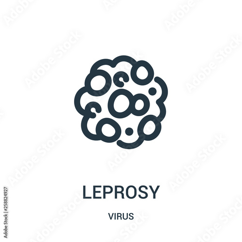 Fotografía leprosy icon vector from virus collection