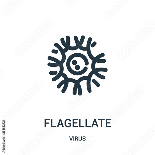Fotografía flagellate icon vector from virus collection
