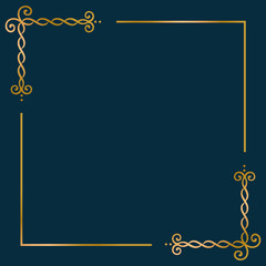 Canvas Print - Gold frame background