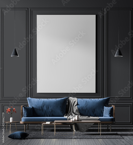 Cuadros en Lienzo Mock up poster frame in scandinavian style interior
