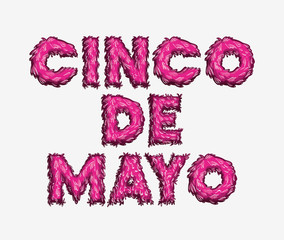 Wall Mural - cinco de mayo card with font colors