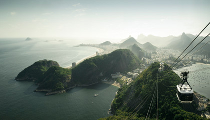 Fototapete - View on Rio de Janeiro from Sugarloaf mountain, Brazil