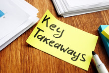 Key Takeaways. Memo Stick And Pepers On A Desk.